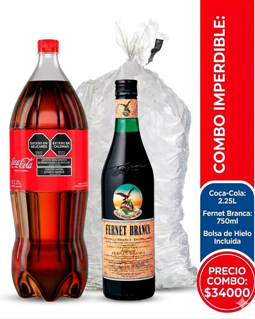 COMBO FERNET COCA HIELO