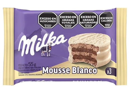 Alfajor Milka Trimousse Blanco