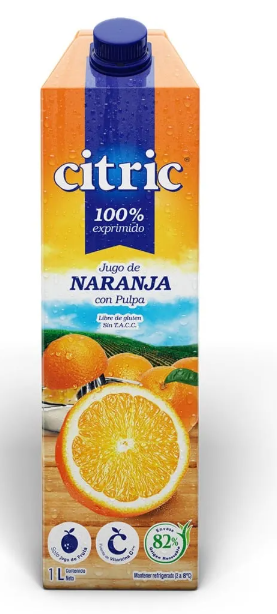 Jugo de naranja Citric clásica tetra 1 lt.
